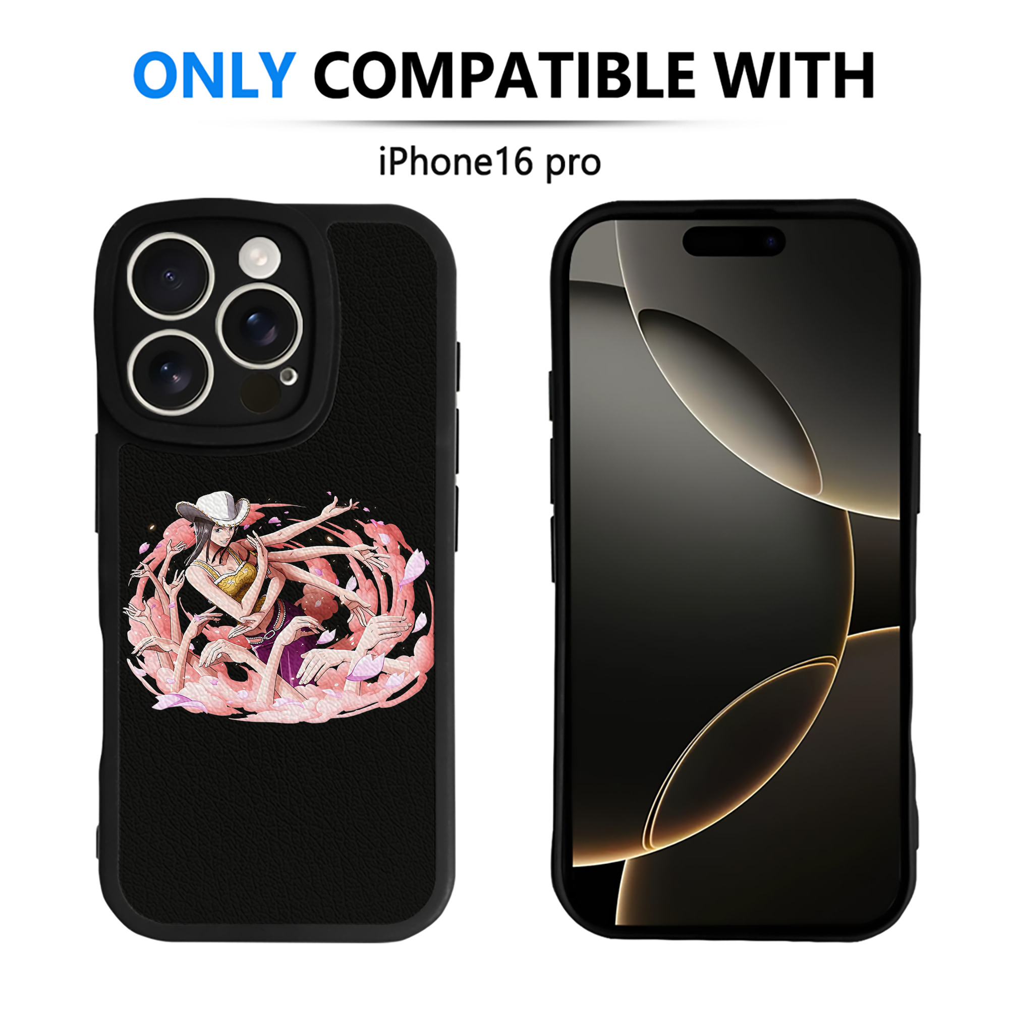 （画像用） ワンピース ニコ・ロビン ONE PIECE Nico Robin 【iPhone 16シリーズ対応】シリコンスマホケース（レザー調） 材質：シリコン
